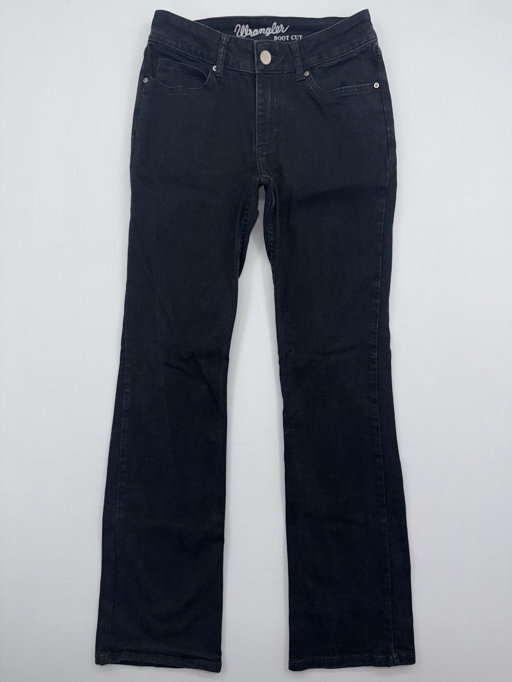 Wrangler Women's Bootcut Black Denim Jeans 7x34